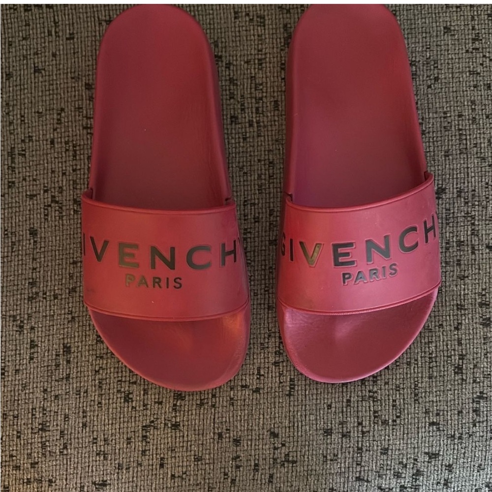 Givenchy Red Slide Sandals